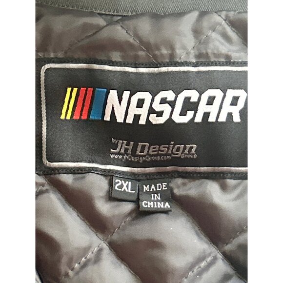 NASCAR Kevin Harvick Gray Jacket 2XL By JH Design Quilted Lining Full-Zip Front - Picture 3 of 8